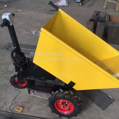 工地手推電動三輪車小型農(nóng)用工具車?yán)u實心輪胎小推車
